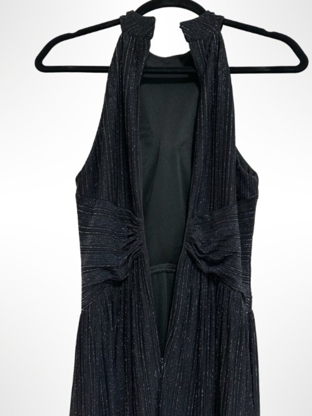 EVER PRETTY Black Floor Length Halter Evening Gown Size 6 - Picture 13 of 15